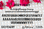 Rosey Posey Brush Font, a Script Font by Cate Shaner (Thumbnail 7 of 8)