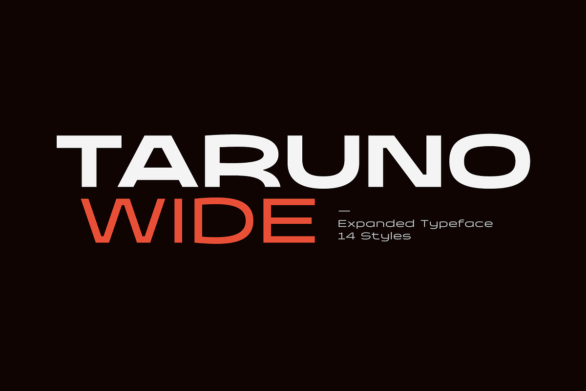 Taruno Wide Font Family, a Sans Serif Font by Locomotype (Photo 1 of 13)