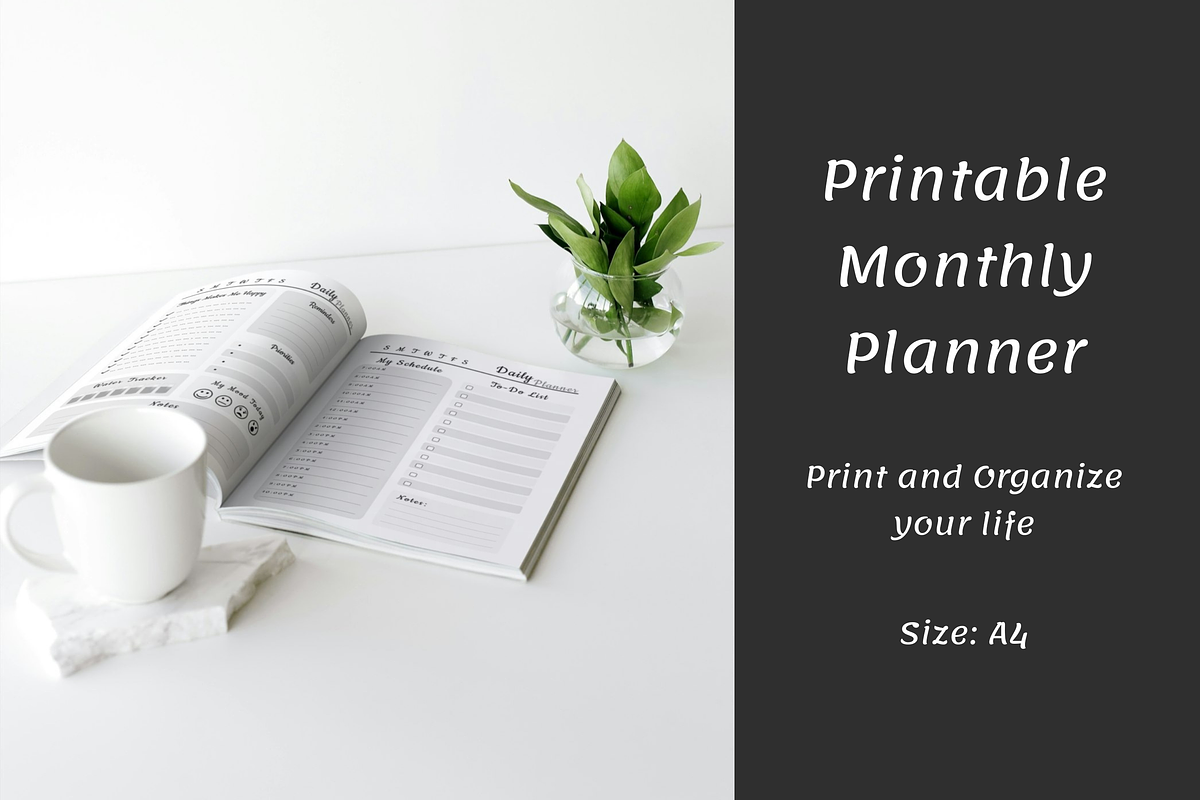 Monthly Planner, Daily Planner, a Print Template by POC Digital (Photo 5 of 7)