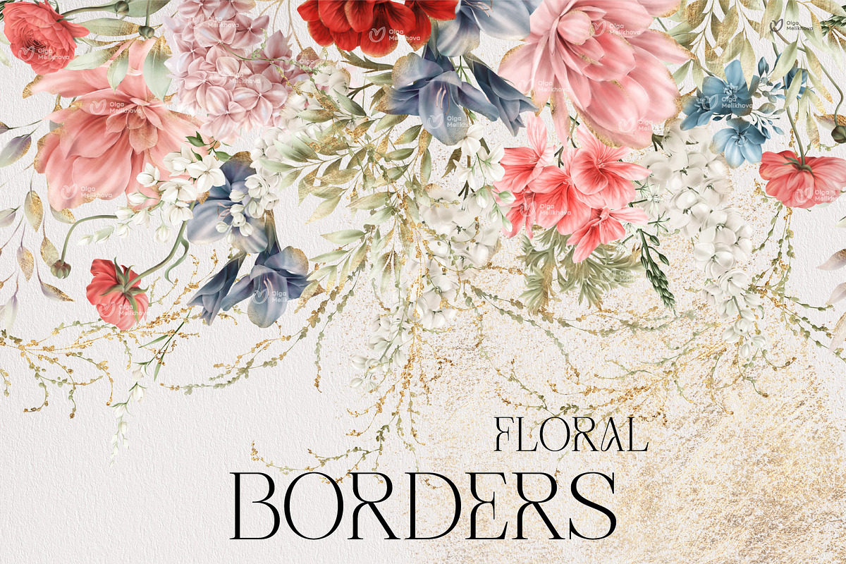 Floral Fragrance, watercolor flowers, a Texture Illustration by ollalya (Photo 5 of 15)