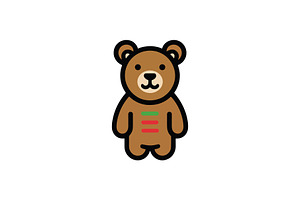 Brown bear mascot character, a Branding & Logo Template by Vectorium Studio