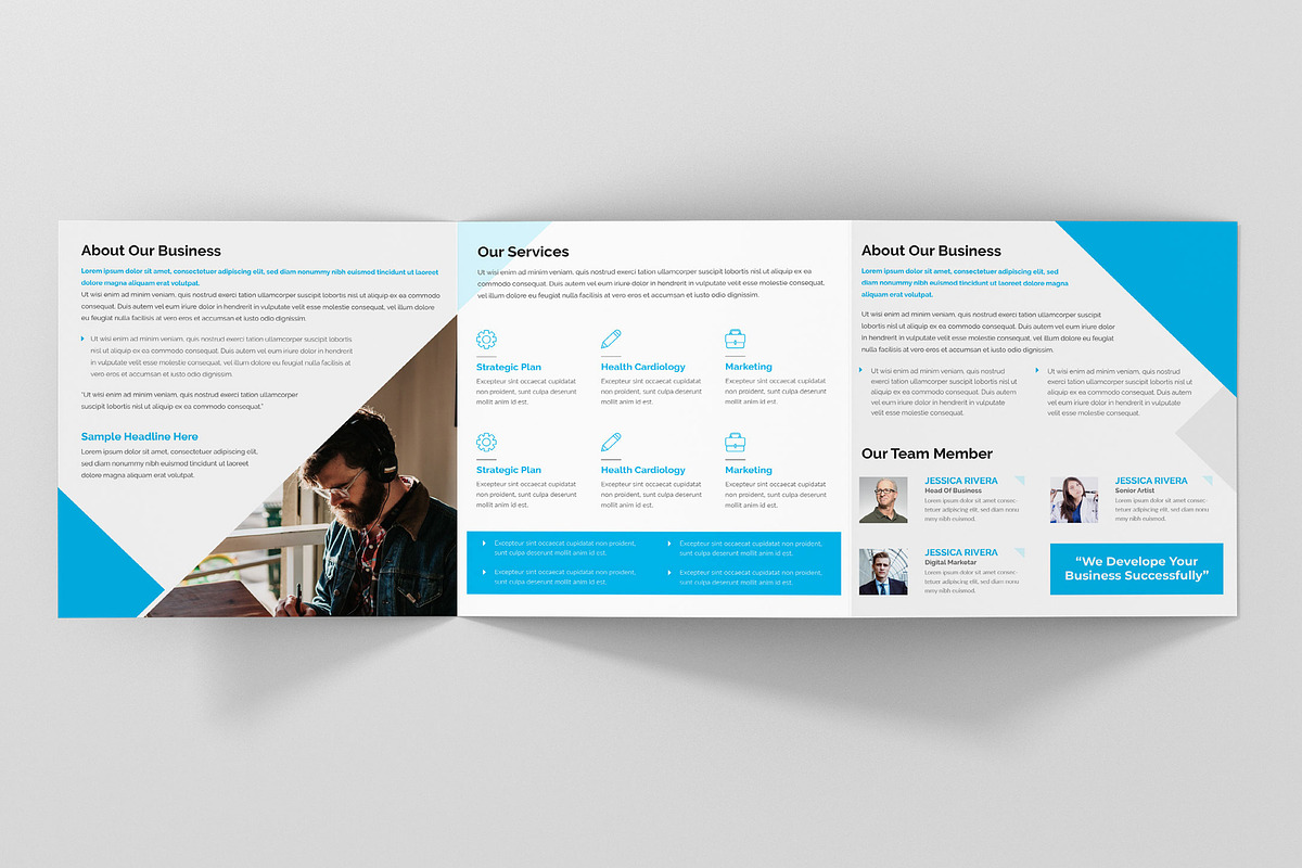 Corporate Square Tri fold Brochure, a Brochure Template by ZAAS