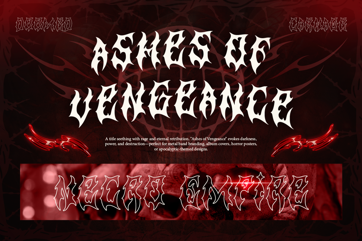 Slavice - Tribal Metal Font, a Blackletter Font by Burntilldead (Photo 3 of 10)