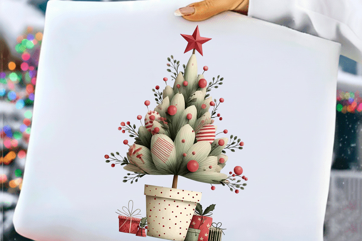 Cute Christmas Topiaries Tree, an Illustration by Craft Nest (Photo 6 of 11)