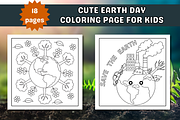 Cute Earth Day Coloring Page, an Education Illustration by Salaly (Thumbnail 5 of 6)