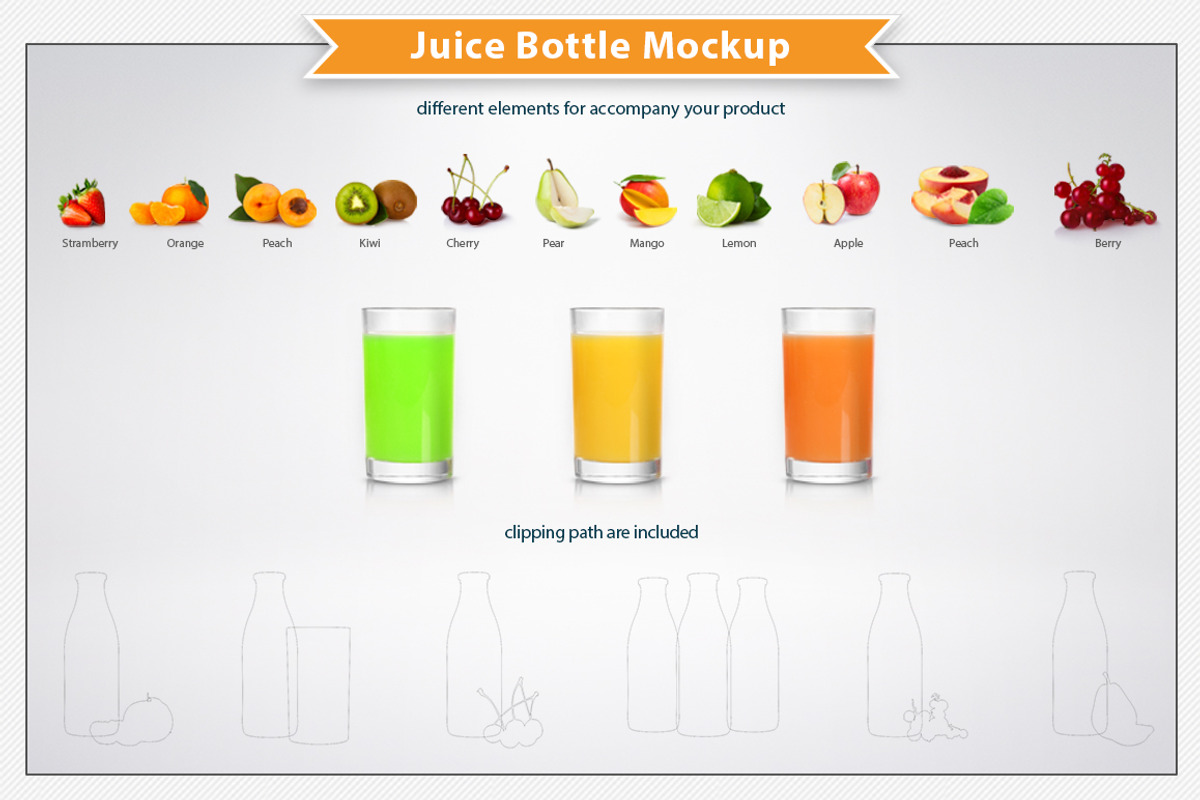 Juice Bottle Mockup, a Product Mockup by Plus Media (Photo 6 of 6)