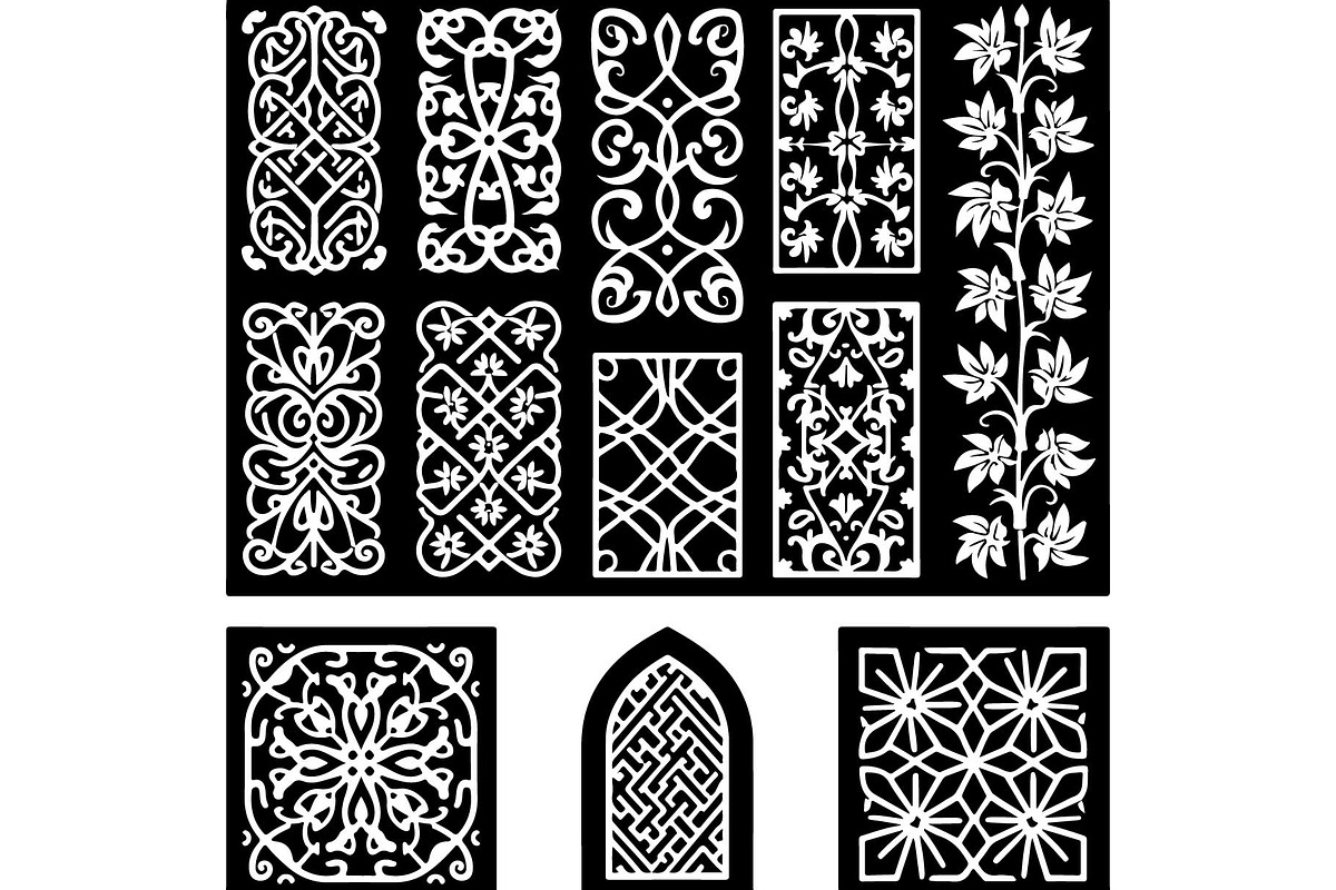Ornamental Panel SVG Bundle, an Object Graphic by Creativeshirt (Photo 3 of 13)