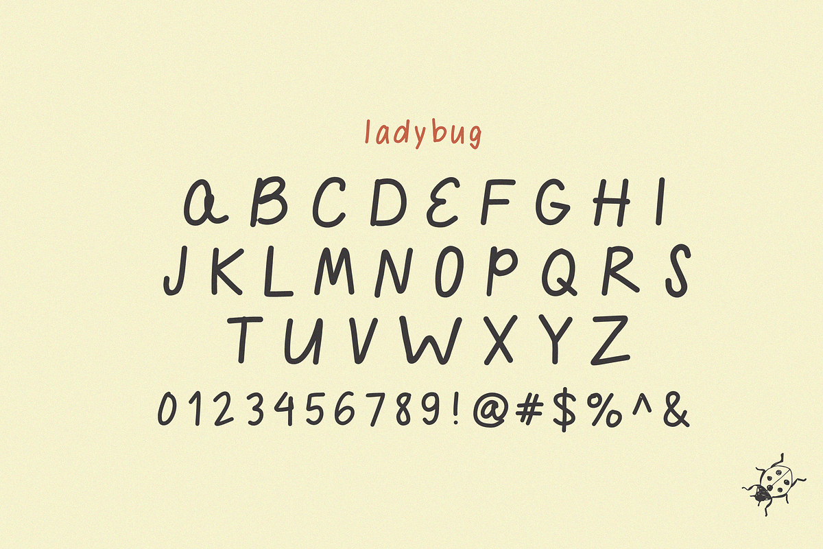 Ladybug Font, a Font by Design by Laney (Photo 16 of 16)