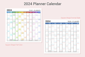 Calendar 2024 Planner Simple Style