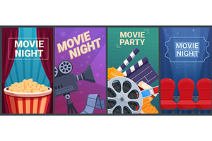 Cinema posters. Movie night, an Object Illustration by Valerie Bodnar