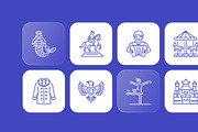 Russian Outline Icons Set, an Outline Icon by Prosymbols (Thumbnail 7 of 8)