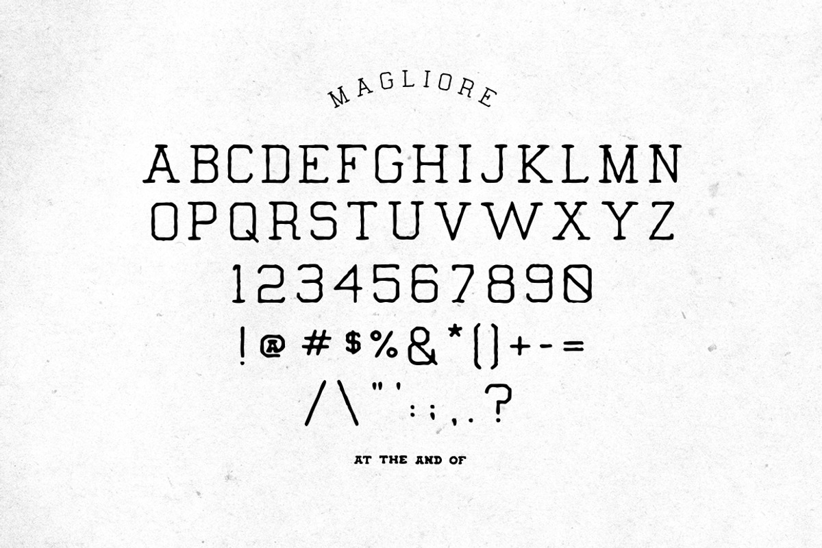 Magliore Font preview 2