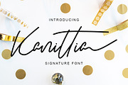Kanittia Black Friday, a Script Font by MissinkLab Studio (Thumbnail 1 of 6)