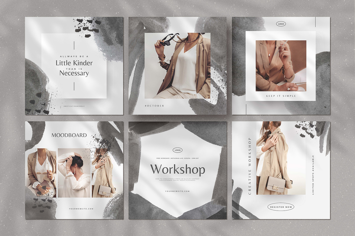 Watercolor Social Media Templates, a Social Media Template by AndrewPixel (Photo 5 of 10)