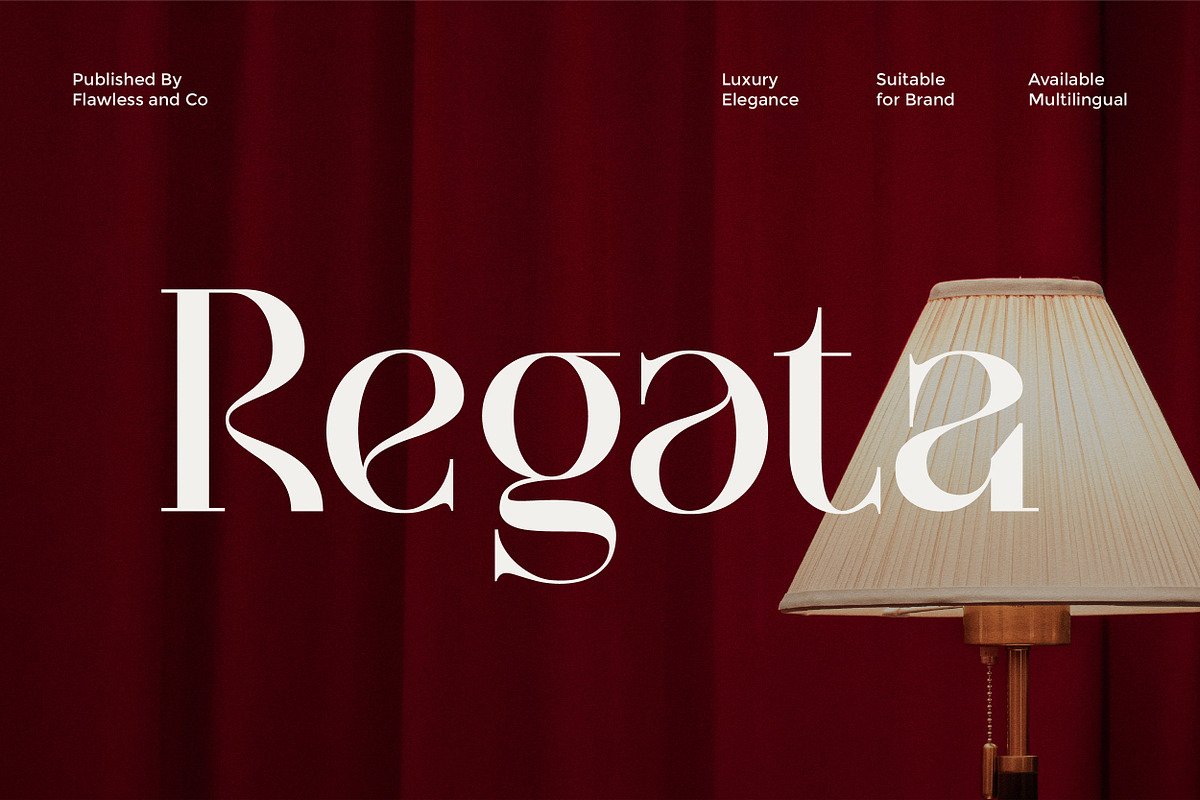 Regata - Elegant Serif Display Font, a Serif Font by Flawless And Co (Photo 1 of 10)