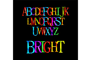 Childish capital letters.