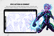 120 Dynamic Female Poses Procreate, a Brush Add-On by Selentaori Studio (Thumbnail 5 of 11)