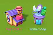 3D Cartoon Shop City, an Environmental 3D Model by Souchenki (Thumbnail 10 of 21)