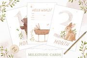 Baby Milestone Cards PNG/JPG, a Graphic by Lembrik's Artworks (Thumbnail 1 of 4)
