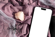 Halloween Device Mockup Phone fall, an iPhone Mockup by PawMockups (Thumbnail 3 of 10)