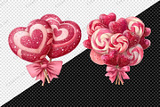 Valentine Lollipop Clipart Bundle, an Illustration by Creative Art (Thumbnail 3 of 9)
