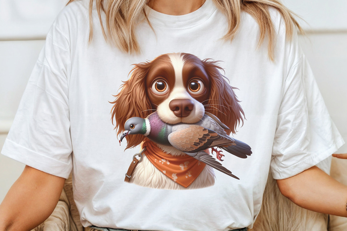 Watercolor Dog Pigeon Hunting PNG, an Illustration by CraftArtStudio (Photo 3 of 6)