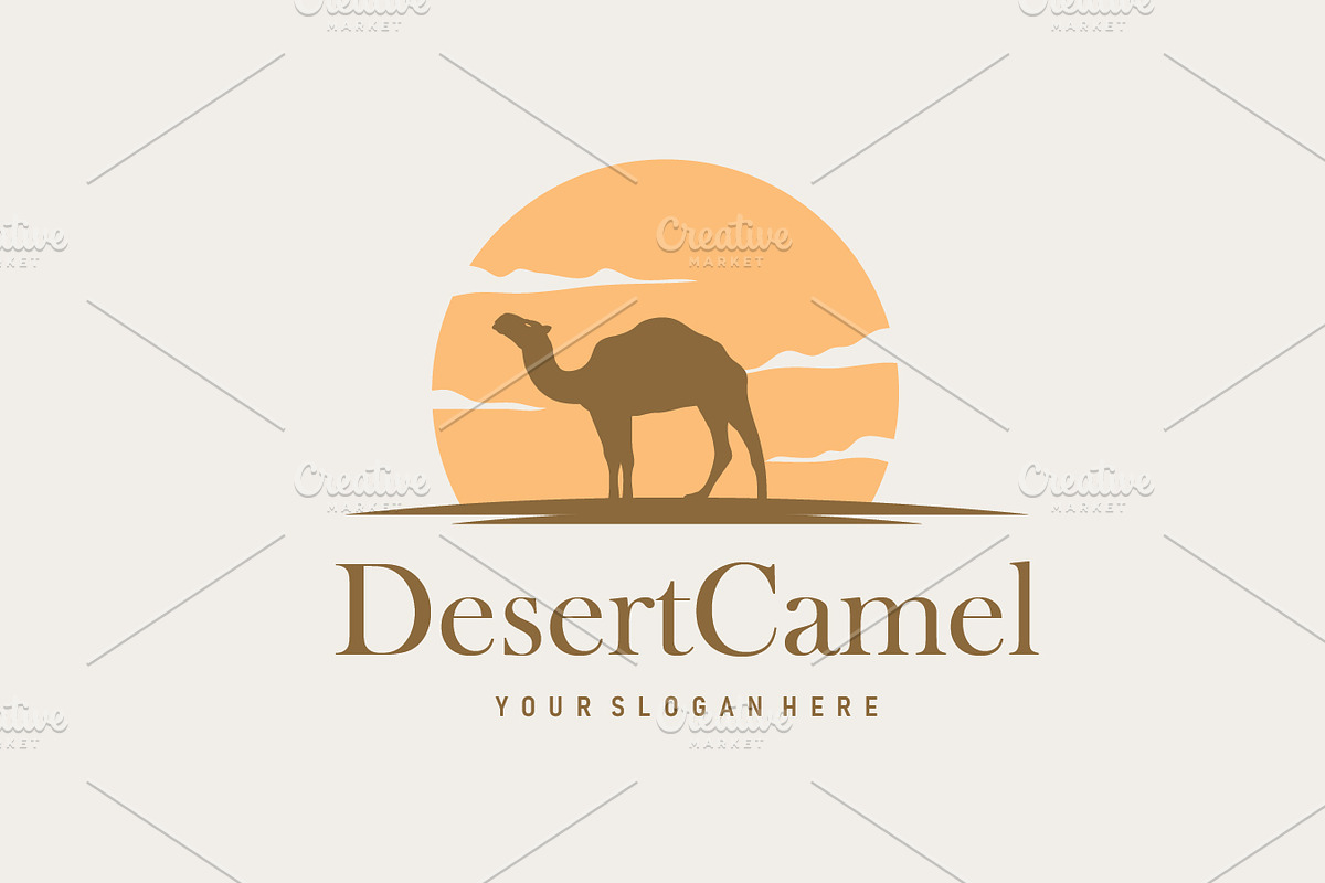 desert animal design logo camel, a Branding & Logo Template by Maylianaw28