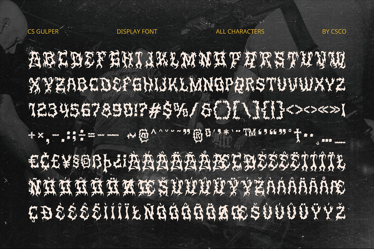 CS Gulper – Black Metal Font, a Blackletter Font by Craft Supply Co. (Photo 8 of 8)