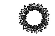 Elegant floral wreath silhouette, an Illustration by Amazin_art (Thumbnail 41 of 41)