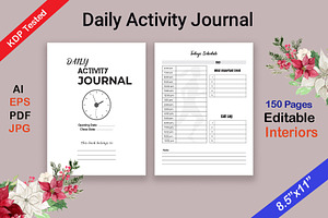 Daily Activity Journal KDP Interior