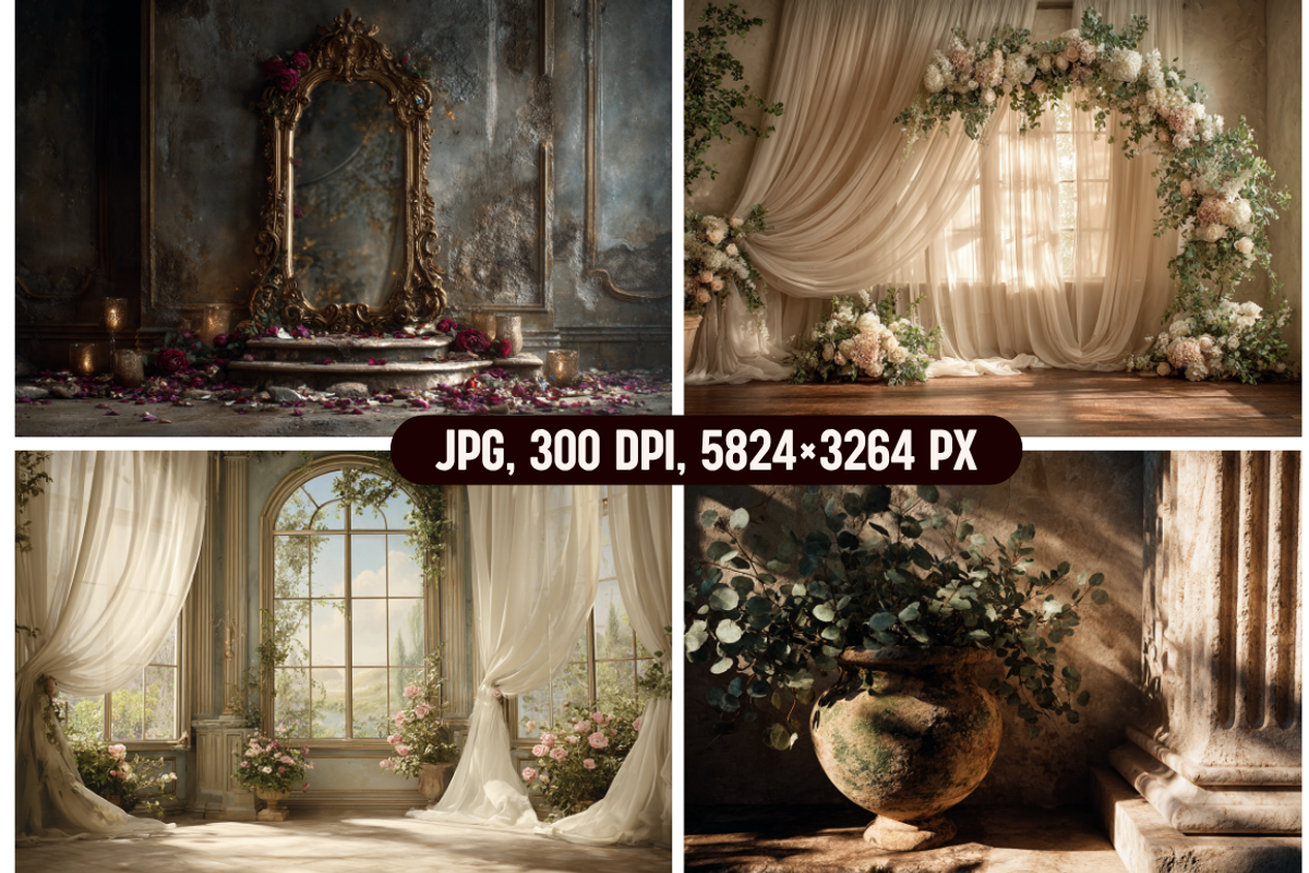 Timeless Wedding Photo backdrops, a Background Graphic by PrintHaven Designs (Photo 6 of 12)