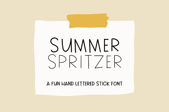 Summer Spritzer Font preview 8