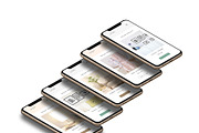 Realistic 3D iPhone Mock-Up Bundle 1, an iPhone Mockup by Graphicsworld125 (Thumbnail 4 of 15)