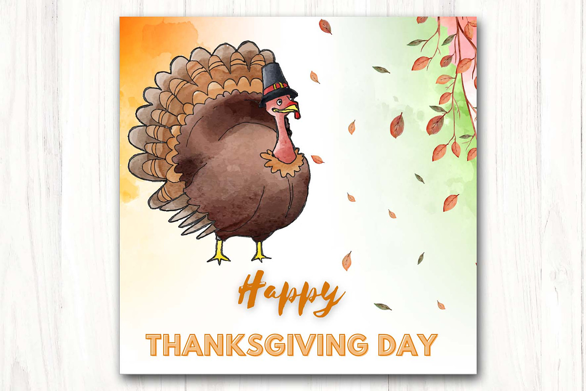 Thanksgiving Social media template, a Social Media Template by Vibrant Design Shop (Photo 3 of 7)