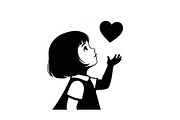 Cute Love Girl Silhouette Bundle, an Illustration by Designs_River (Thumbnail 14 of 53)