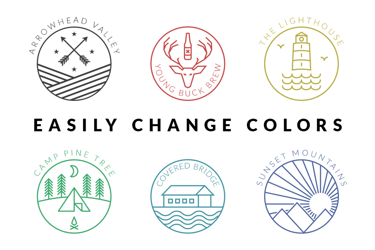 Line Badges - Volume 1, a Branding & Logo Template by Build Interactive (Photo 2 of 4)