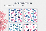 Watercolor Underwater Life Clipart, an Object Illustration by DiashaArt (Thumbnail 6 of 9)