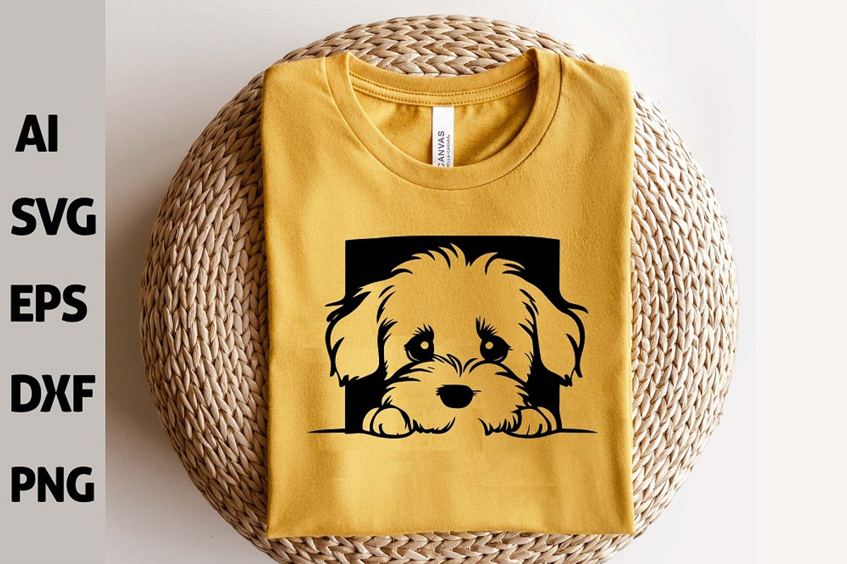 Peeking Havanese Dog Puppy Vector, an Animal Illustration by ARTify Illustrations (Photo 8 of 8)