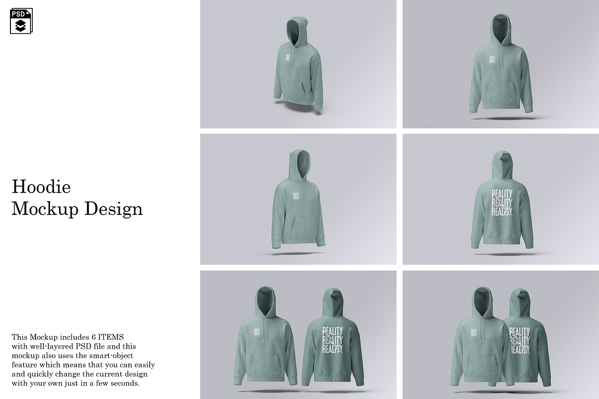 Hoodie Mockup, a Hoody Mockup by Riel Concept (Photo 1 of 8)