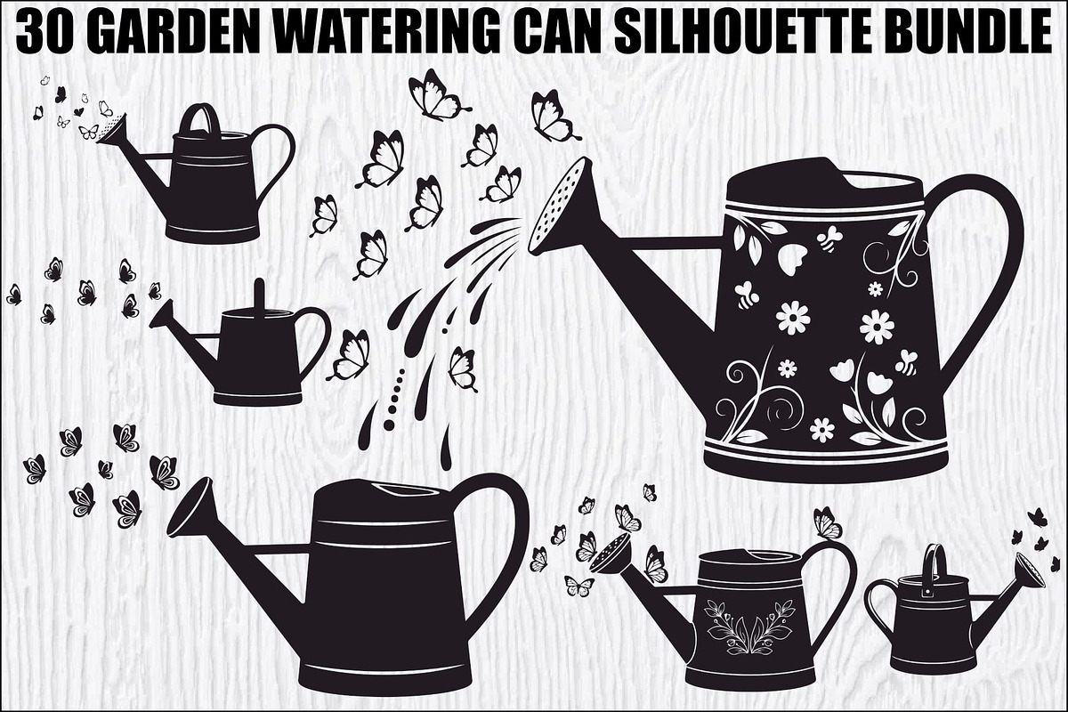Garden Watering Can Bundle, an Illustration by Creativeshirt (Photo 1 of 31)