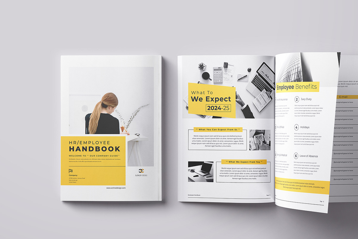 Employee Handbook Bundle | Word, IND, a Brochure Template by obayes (Photo 28 of 75)