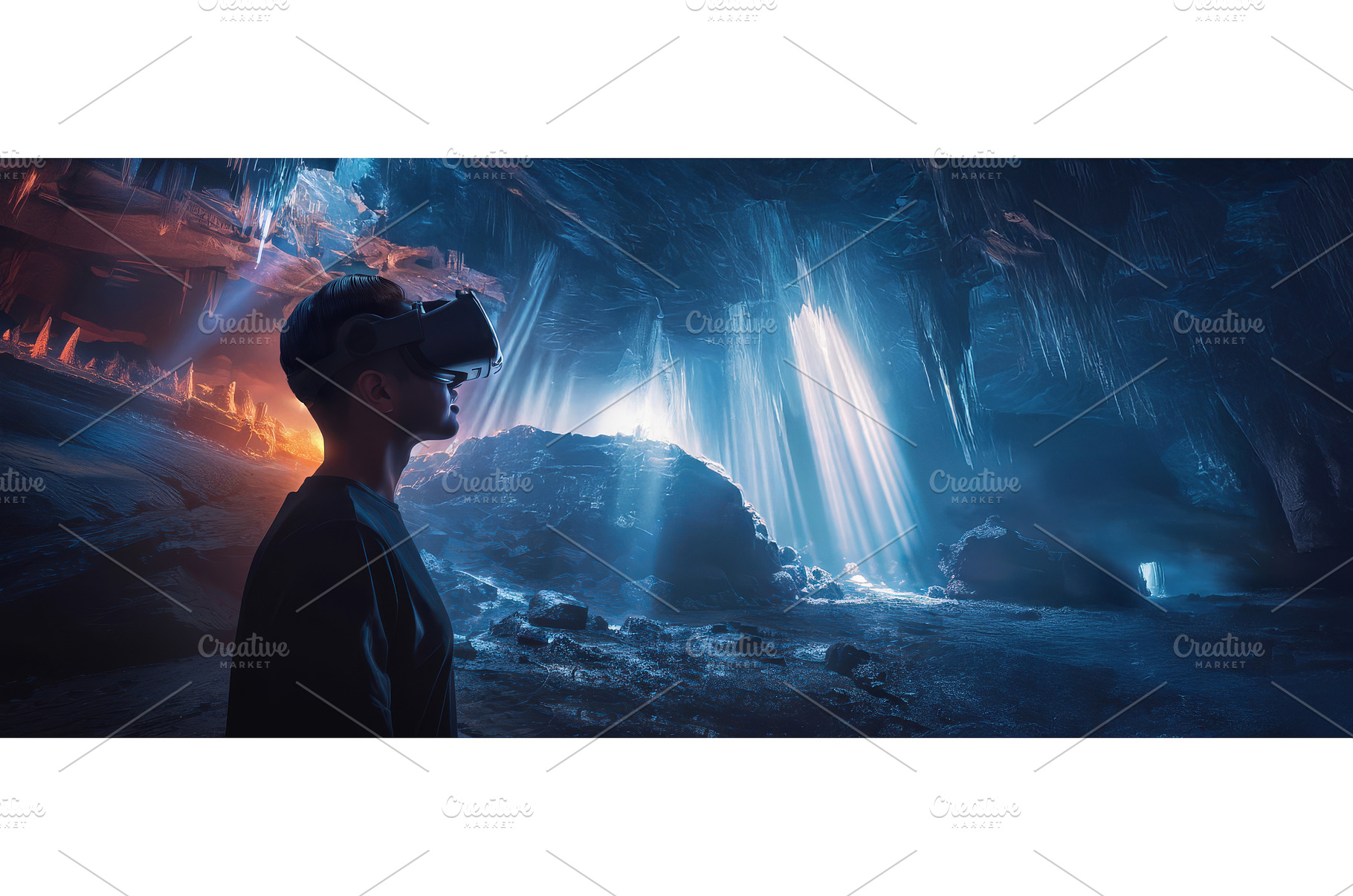 Person exploring virtual reality, a Technology Photo by piter.goskov