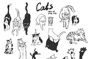 Funny Cats Line Art Bundle, an Illustration by Anastasiya Klempach (Thumbnail 2 of 19)