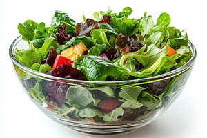 Fresh Green Salad in Glass Bowl Heal, a Food & Drink Photo by Pixeness Studio