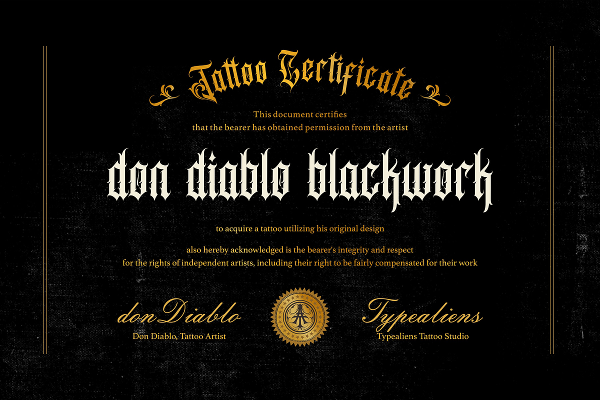 Acinonyx Jubatus, a Blackletter Font by ilhamtaro (Photo 5 of 10)