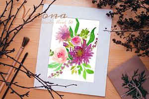 Verona - Watercolor Floral Set