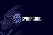 Cyborg Dog E-Sport Logo Template, a Branding & Logo Template by dien96 (Thumbnail 2 of 2)