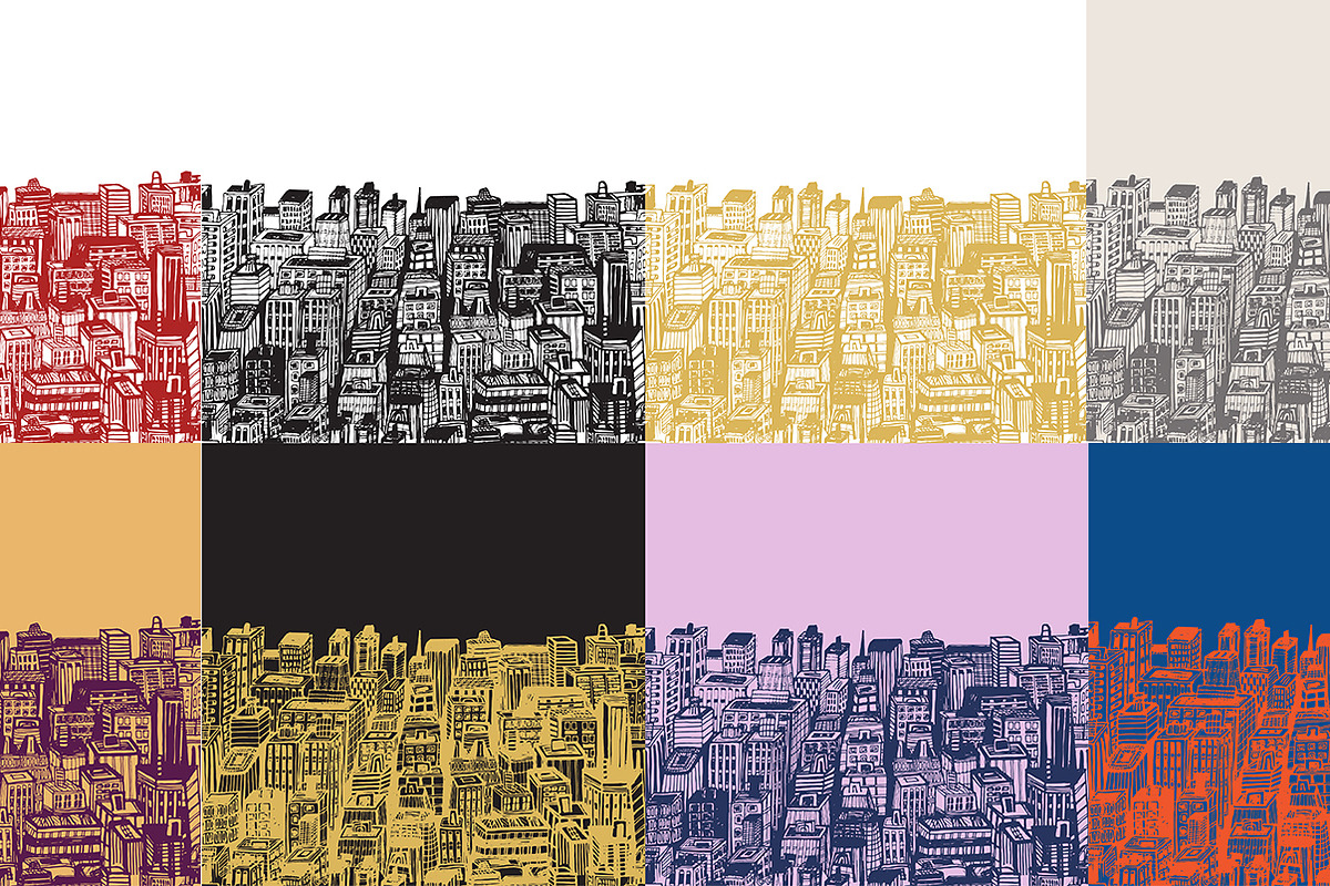 City Skyscrapers Clipart & Patterns, a Pattern Graphic by IRSYART (Photo 7 of 8)