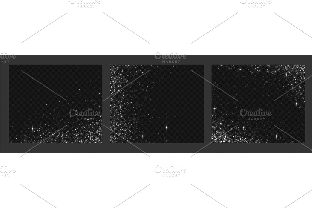 Silver glitter shimmer particles on, an Illustration by art PVP - market