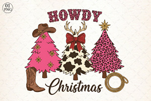 Howdy Christmas Png Design, an Illustration by Libby Wishes